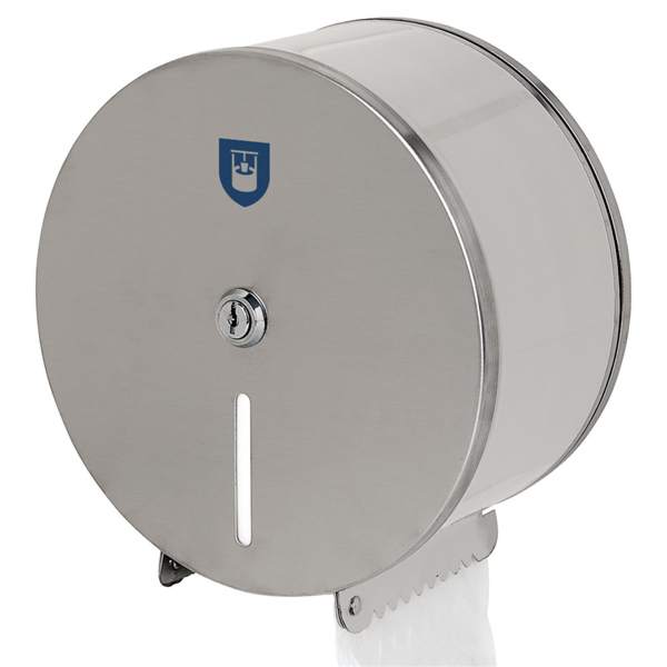 [162.06] DISPENSADOR HIGIÉNICO 'BABY JUMBO' Ø 25x12 CM PLATEADO INOX (1 UNID.)