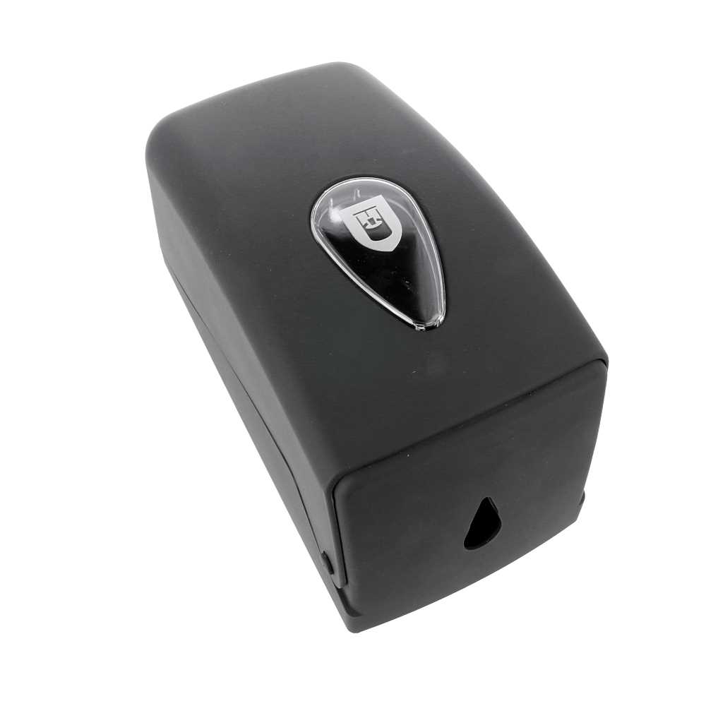[217.44] DISPENSADOR HIGIÉNICO ZIG-ZAG 13,5x13,5x27,7 CM NEGRO ABS (1 UNID.)