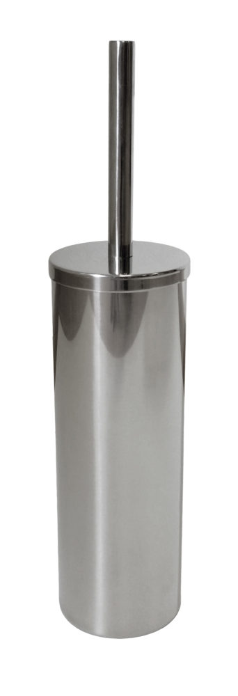[8991135] Escobillero Redondo Con Soporte Mural Inox Brillo
