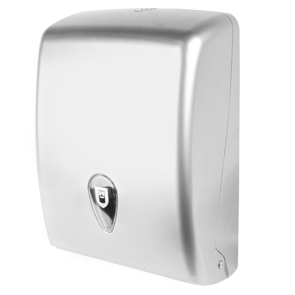 DISPENSADOR PARA TOALLAS DE MANO 27,7x13x37 CM PLATEADO ABS (1 UNID.)