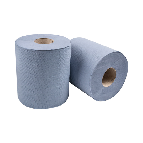 SECAMANOS "MAXI BARRIL" ECOLABEL 2 CAPAS - 365 HOJAS 20 G/M2 Ø 20x21,6 CM AZUL TISSUE (6 UNID.)