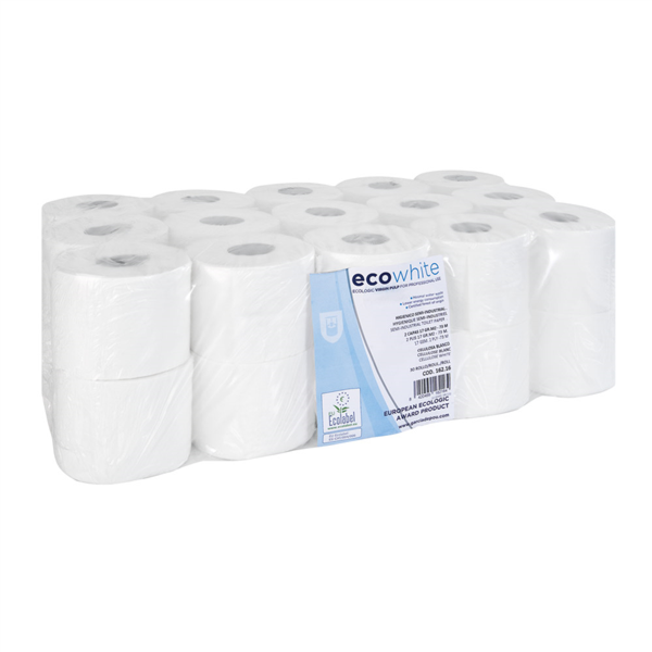 HIGIÉNICOS SEMI-INDUSTRIAL ECOLABEL 2 CAPAS - 73 M 17 G/M2 Ø12,5x9,5 CM BLANCO TISSUE (30 UNID.)