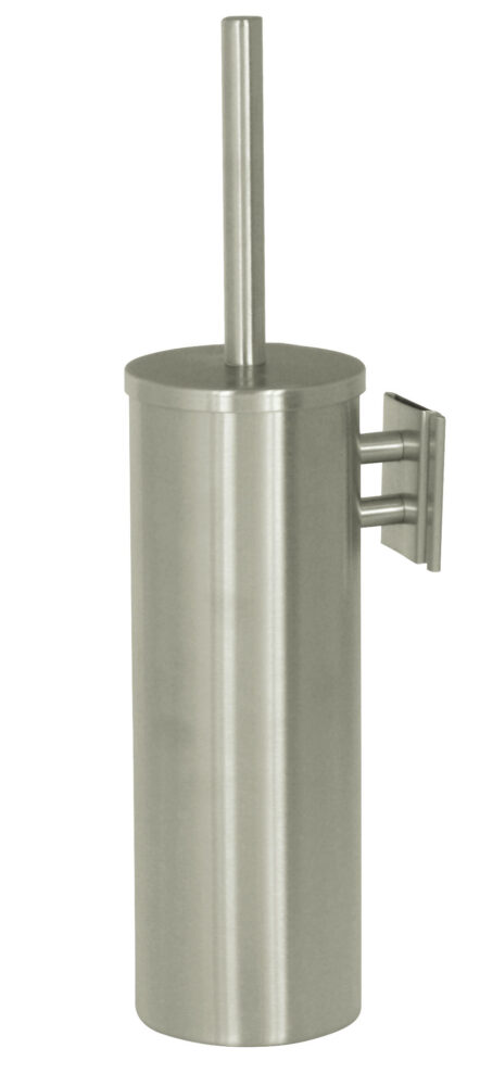 [8991063] CEPILLO DE BAÑO BRUSH + SOPORTE DE PARED DE ACERO INOXIDABLE CEPILLADO