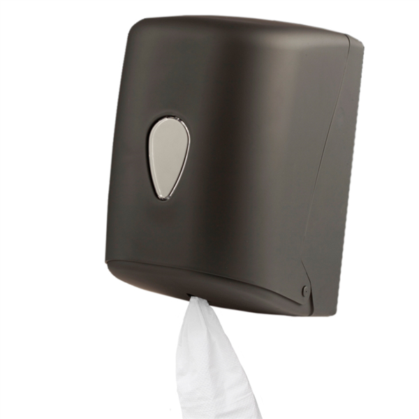 DISPENSADOR PARA SECAMANOS 'MAXI BARRIL' 24x24x32,5 CM NEGRO ABS (1 UNID.)