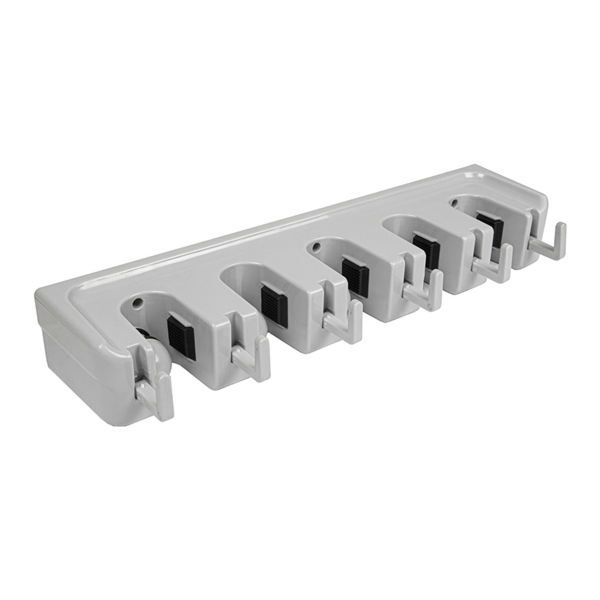 [233.93] RACK COLGADOR ESCOBAS 42x12,5x6,7 CM GRIS ABS (1 UNID.)