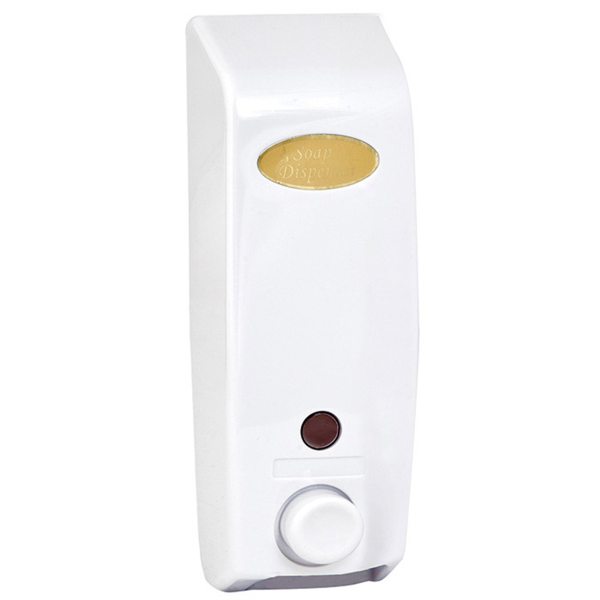 DISPENSADOR DE JABÓN 400 ML 8,5x8,5x25 CM BLANCO ABS (1 UNID.)
