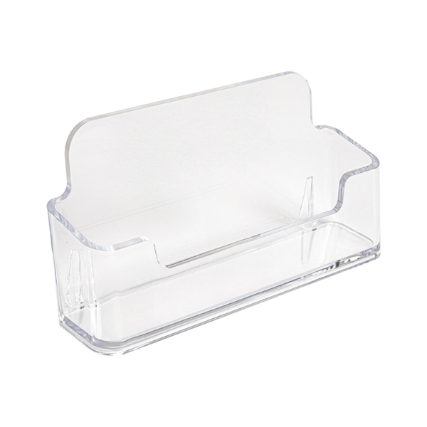 [258.39] TARJETERO DE SOBREMESA 9,5x2,3x4,8 CM TRANSPARENTE PS (2 UNID.)
