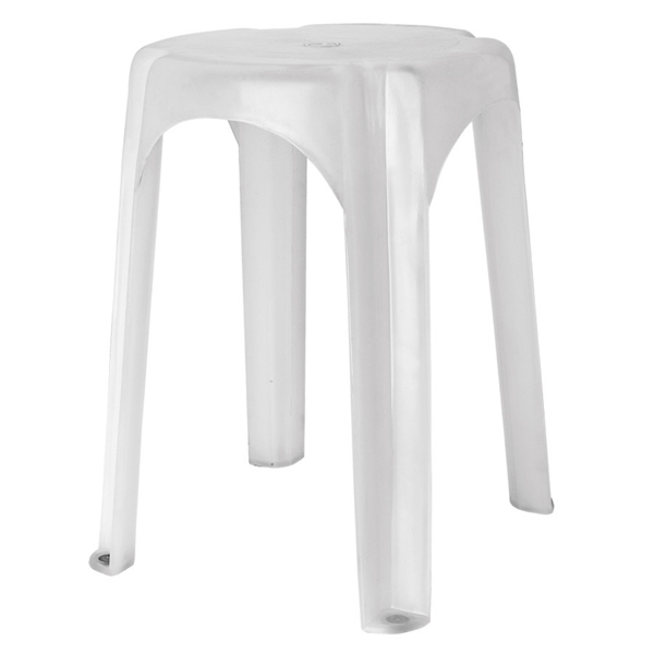 [163.57] Taburete De Baño Ø 32X44 Cm Blanco Pp (1 Unid.)