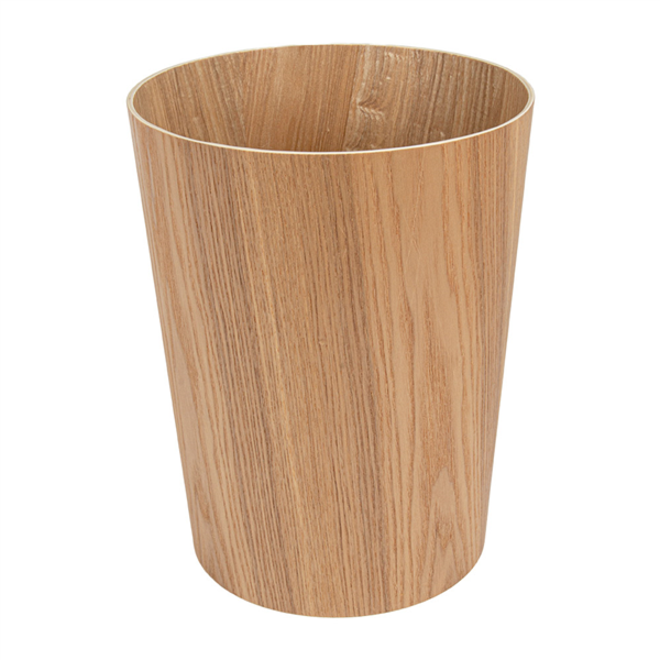 Papelera Habitación Ø23,5X30 Cm Natural Madera (1 Unid.)