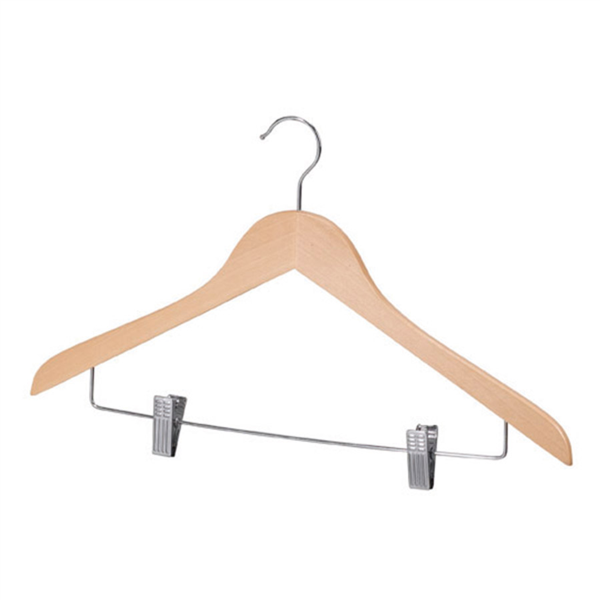 [165.45] PERCHAS CON PINZAS 43,5x1,2x27 CM NATURAL MADERA (48 UNID.)