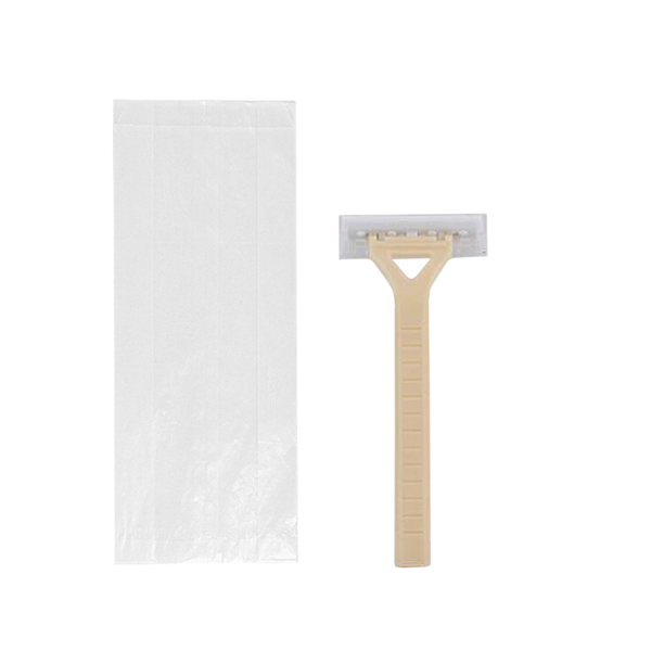 MAQUINILLAS AFEITAR ENFUNDADAS 10 CM BEIGE PP (100 UNID.)