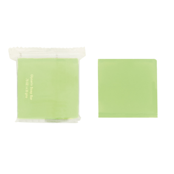 JABONES 20 G 4x4 CM VERDE GLICERINA (500 UNID.)