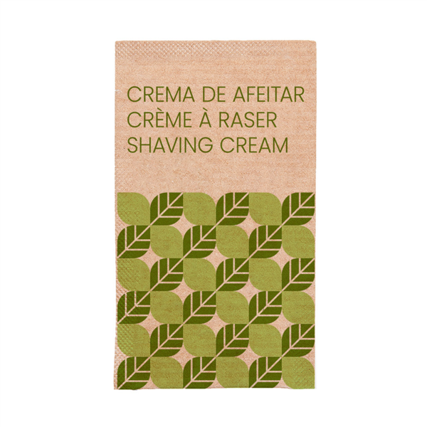 SOBRECITOS CREMA DE AFEITAR 'NATURAL' 5 ML 8x4,5 CM NATURAL KRAFT (2000 UNID.)
