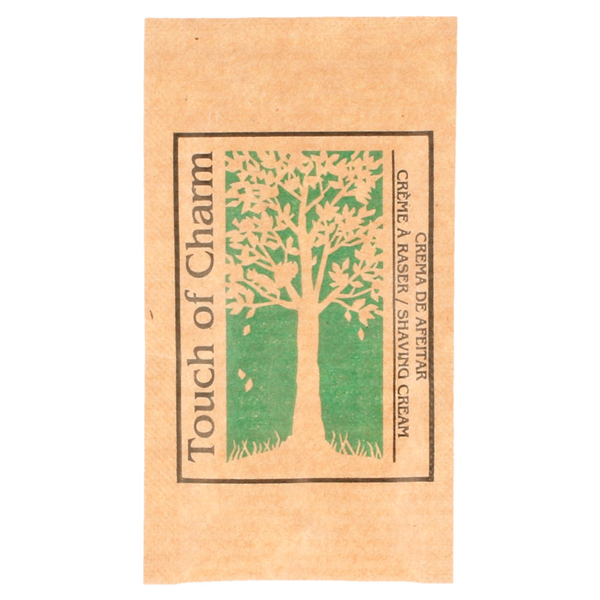 [219.39] SOBRECITOS CREMA DE AFEITAR 'FEEL GREEN' 5 ML 8x4,5 CM NATURAL KRAFT (2000 UNID.)