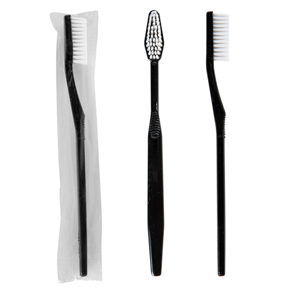 CEPILLOS DENTALES ENFUNDADOS 15,5x1x1,5 CM NEGRO PS (100 UNID.)