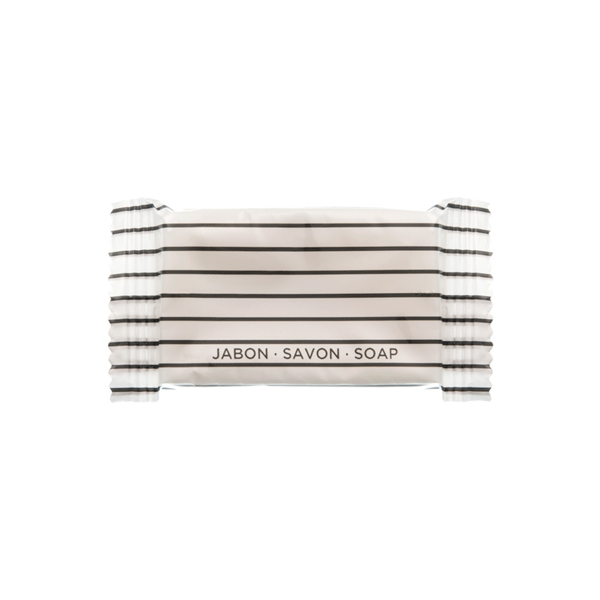 [178.91] JABONCITOS 'FLOW PACK' 9 G 7x3 CM BLANCO GLICERINA (1000 UNID.)
