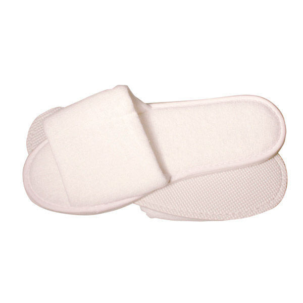 [218.35] ZAPATILLAS TELA ESPONJOSA 29,3x11 CM BLANCO ALGODÓN (200 UNID.)