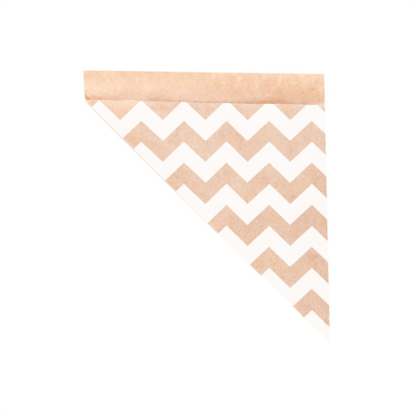 Papelinas Punta 'Zig-Zag' 100 G 70 G/M2 24X17 Cm Marrón Perg. Antigrasas (2000 Unid.)