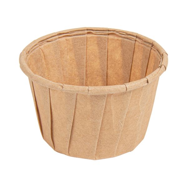 [268.33] Tarrinas Papel Plisado 45 Ml (1,5 Oz) 80 G/M2 Ø5/3,6X3,1 Cm Natural Perg. Antigrasas (250 Unid.)