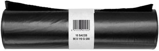 Bolsa de Basura Industrial 90cmx110cm galga 200 Negra - Caja : 18 Rollos