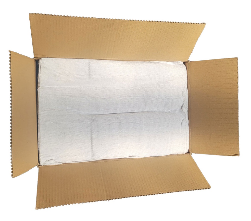 [Bobina blanca caja] Bobina Blanca de algodón cortada caja 5 kg