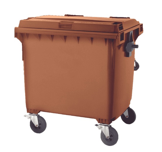 [SE44154] Gran contenedor de basuras de 1100 litros tapa plana