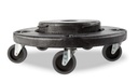Plataforma con Ruedas Silenciosas BRUTE® Negra