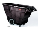 Carro basculante de espuma estructural, uso intensivo, 764,5 l, negro
