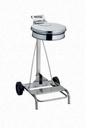Portabolsas Redondo Movil Con Pedal Acero Inox