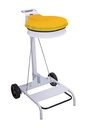 Portabolsas Redondo Movil Con Pedal Amarillo