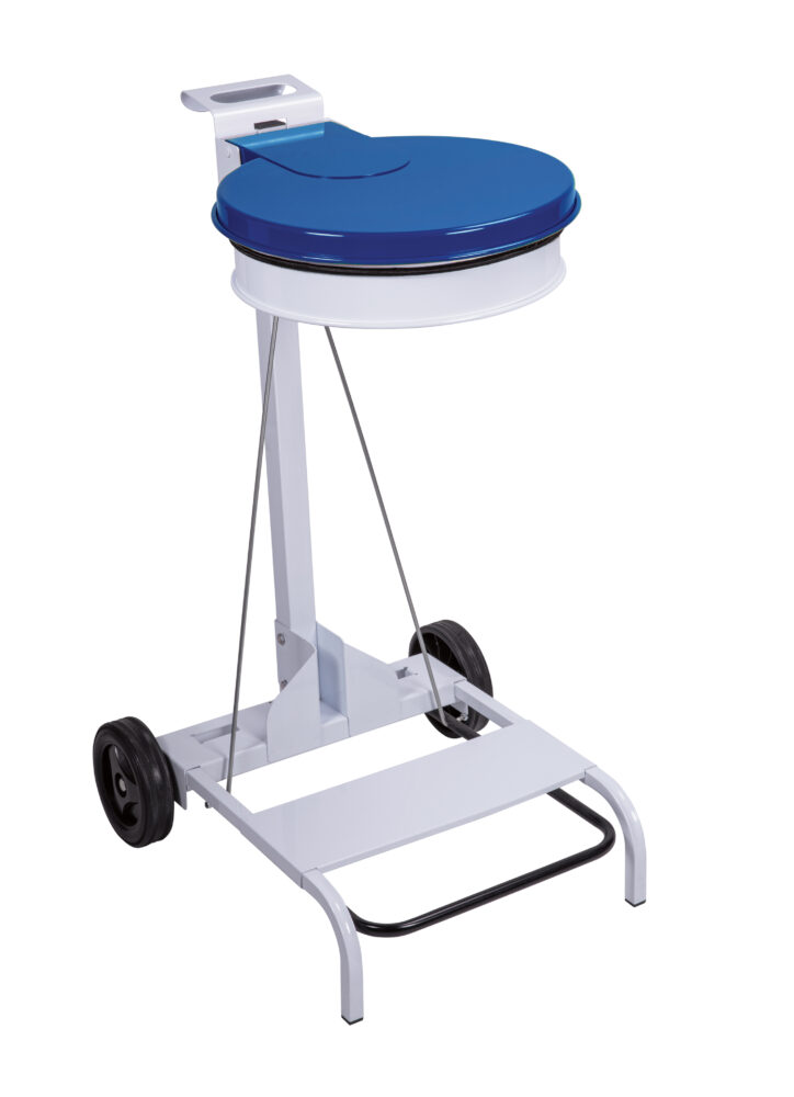 Portabolsas Redondo Movil Con Pedal Azul