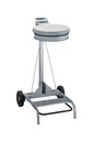 Portabolsas Redondo Movil Con Pedal Gris