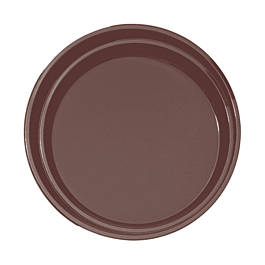 Bandeja antideslizante redonda ø 40 cm marrón pp (1 unid.)