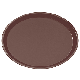 [132.27] Bandeja antideslizante oval 67x55,5 cm marrón pp (1 unid.)