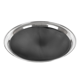 Bandejas camarero ø 40 cm plateado inox (10 unid.)