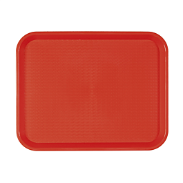 [132.10] Bandeja fast food 35,5x45,3 cm rojo pp (1 unid.)