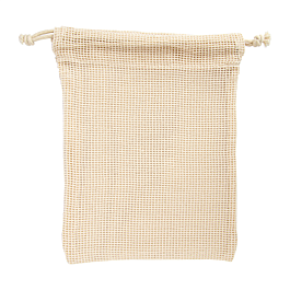 [258.59] Bolsas de malla reutilizables 17x23 cm beige algodón (25 unid.)