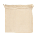 Bolsas de malla reutilizables 33x33 cm beige algodón (25 unid.)