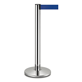 [464.89] Columnas móviles con cinta retráctil ø 36x104 cm azul aluminio (2 unid.)