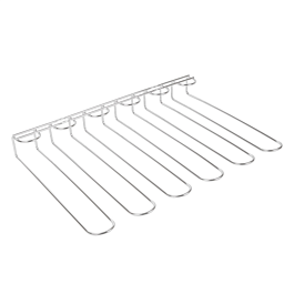 Rack para copas 5 hileras 44,7x31x5,5 cm plateado inox (1 unid.)