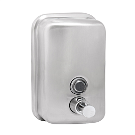 [160.16] Dispensador de gel para manos 500 ml 10,5x10x15 cm plateado inox (1 unid.)