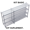 Suplementario estanteria windshelving 'arrow' 45,5x91x180 cm gris acero (1 unid.)