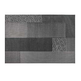 [228.26] Mantelines mosaico 45x30 cm negro pvc (12 unid.)