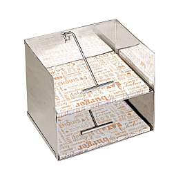 [510.50] Dispensador envueltas 2 pisos 37x30x29 cm plateado inox (1 unid.)