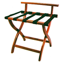 Reposa maletas plegable con respaldo 'arrow' 60x45x67 cm nogal madera (1 unid.)
