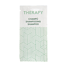 Sobrecitos champú 'therapy' 10 ml 10x5 cm blanco celulosa (1000 unid.)