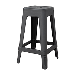 Taburete apilable 'supra-tek' 39x39x65 cm negro pp (4 unid.)
