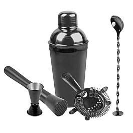 [227.07] Maletín barman 500 ml 30x22x8,5 cm negro inox (1 unid.)