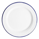 Platos llanos 'enamelware' ø 18x1,7 cm blanco acero esmaltado (6 unid.)