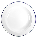 Platos llanos 'enamelware' ø 24,3x2,8 cm blanco acero esmaltado (6 unid.)